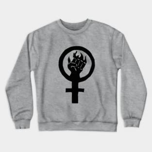 Flaming Feminist Fist Crewneck Sweatshirt